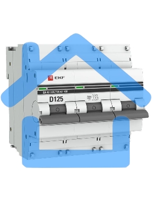 Выключатель автоматический модульный 3п D 125А 10кА ВА 47-100 PROxima EKF mcb47100-3-125D-pro