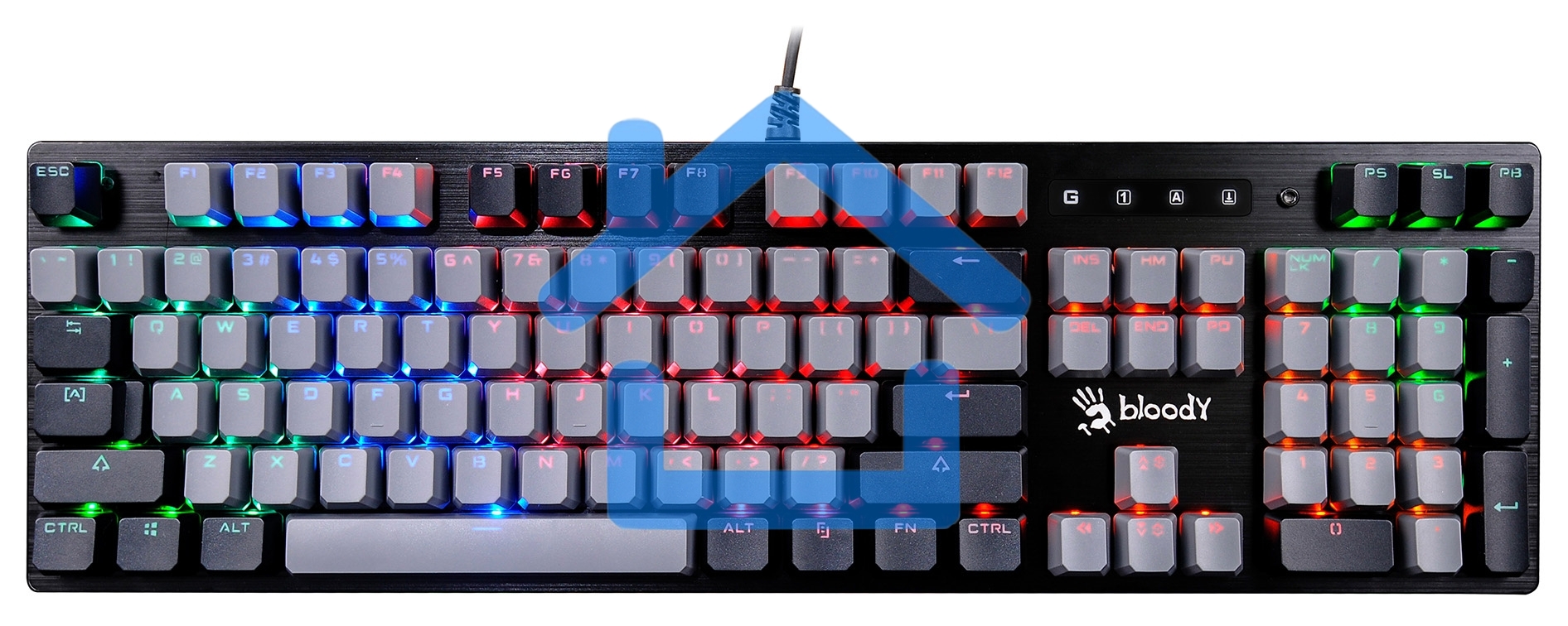 Клавиатура A4Tech Bloody B828N проводная USB черный/серый