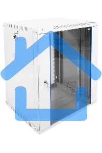 Шкаф телекомм. настенный разборный 15U (600х520) дверь стекло, черный