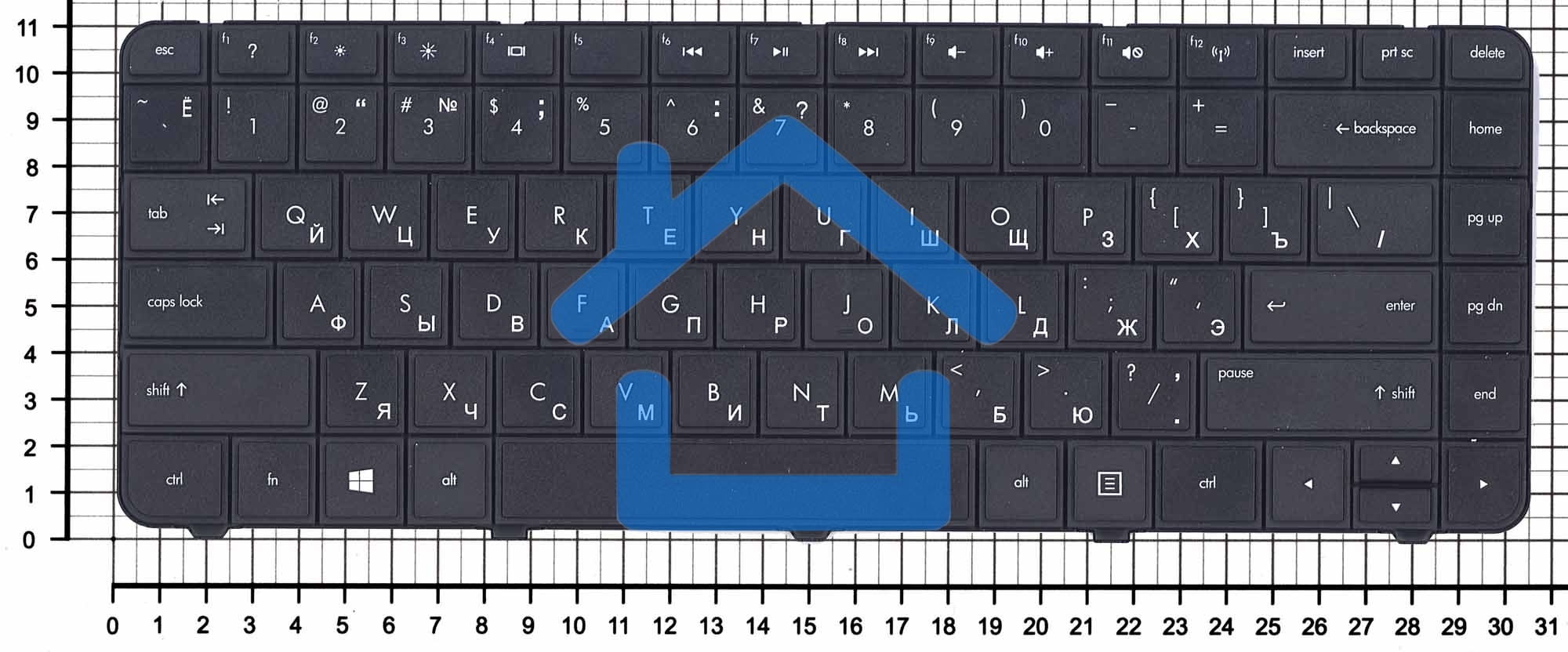 Клавиатура для ноутбука HP 242 G1 черная