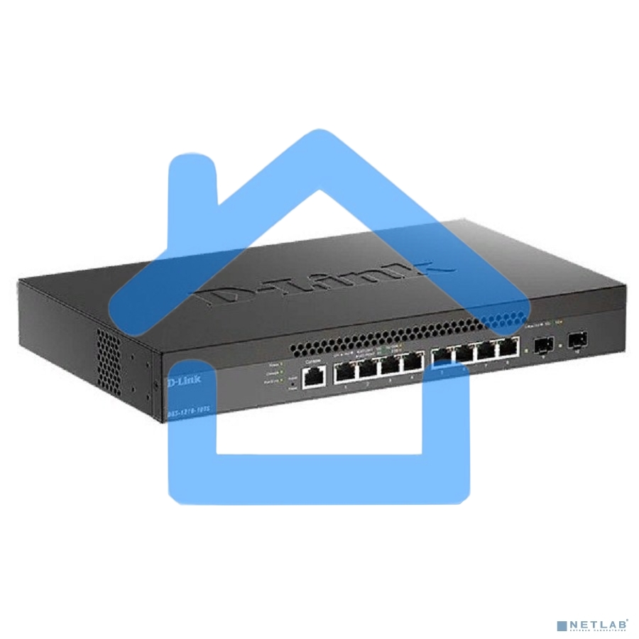 Настраиваемый L2+ коммутатор D-Link DXS-1210-10TS/B1A PROJ с 8 портами 10Gbase-T и 2 портами 10Gbase-X SFP+