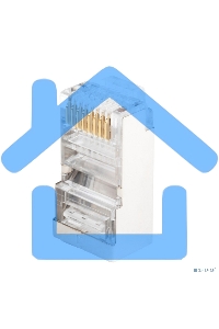 Разъемы Hyperline PLUG-8P8C-U-C5-SH-100 Разъем RJ-45(8P8C) под витую пару, категория 5e (50 µ