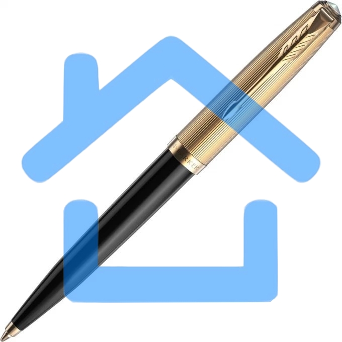 Ручка шариковая Parker 51 Deluxe (CW2123513) Black GT M, черные чернила, подарочная коробка