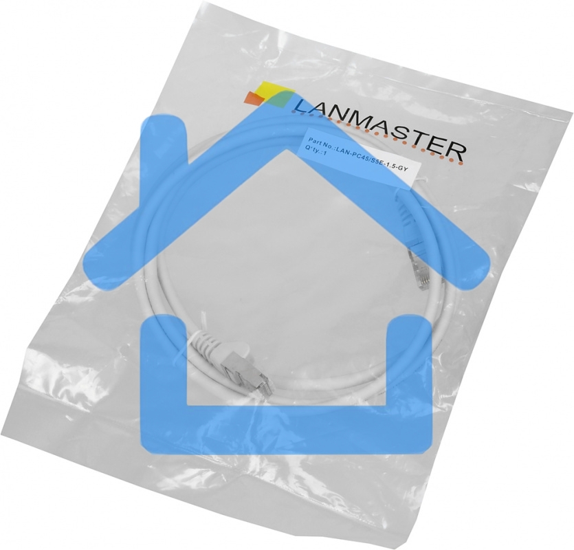 Патч-корд Lanmaster FTP LAN-PC45/S5E-1.5-GY вилка RJ-45-вилка RJ-45 кат.5е 1.5м серый LSZH (уп.:1шт)