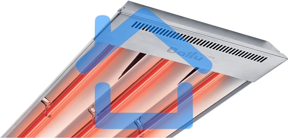 Обогреватель инфракрасный Ballu BIH-Т-6.0 серый, 6000 Вт, 60 м2