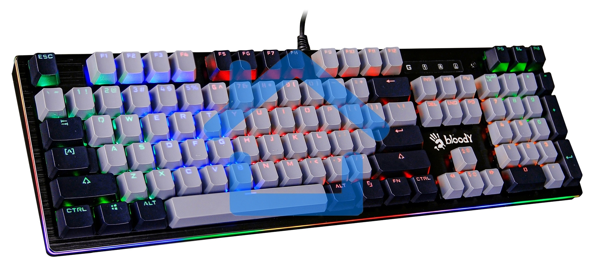 Клавиатура A4Tech Bloody B828N проводная USB черный/серый