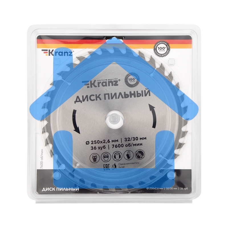 Диск пильный 250 мм х 36 зуб х 32/30 мм Kranz