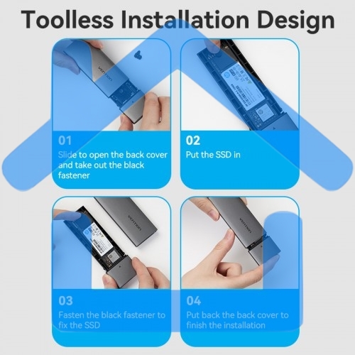 Корпус для SSD Vention USB 3.1 Gen 2-C M.2 NVMe Серый