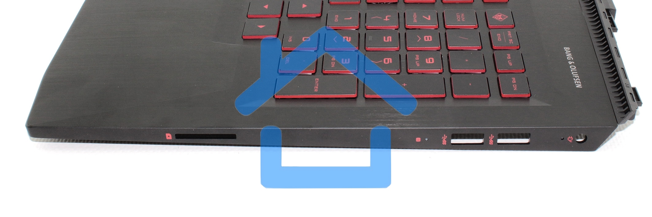 Клавиатура для ноутбука HP Omen 15-CE черная с подсветкой, Топкейс