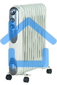 Обогреватель масляный Ресанта ОМПТ-12Н (12 секций) белый, 2500 Вт, 25 м2, термостат 67/3/5