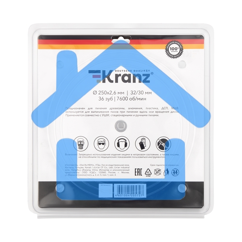 Диск пильный 250 мм х 36 зуб х 32/30 мм Kranz