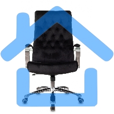 Кресло руководителя Бюрократ T-9928SL Fabric черный Italia Black, крестов. металл хром