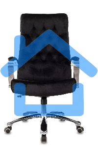 Кресло руководителя Бюрократ T-9928SL Fabric черный Italia Black, крестов. металл хром