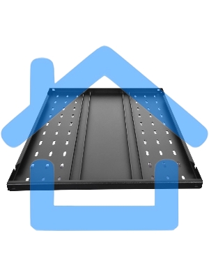 Полка аккумуляторная ЦМО СВ, усиленная, 1U, 25х496х580 мм (ВхШхГ), для шкафов и стоек, черный