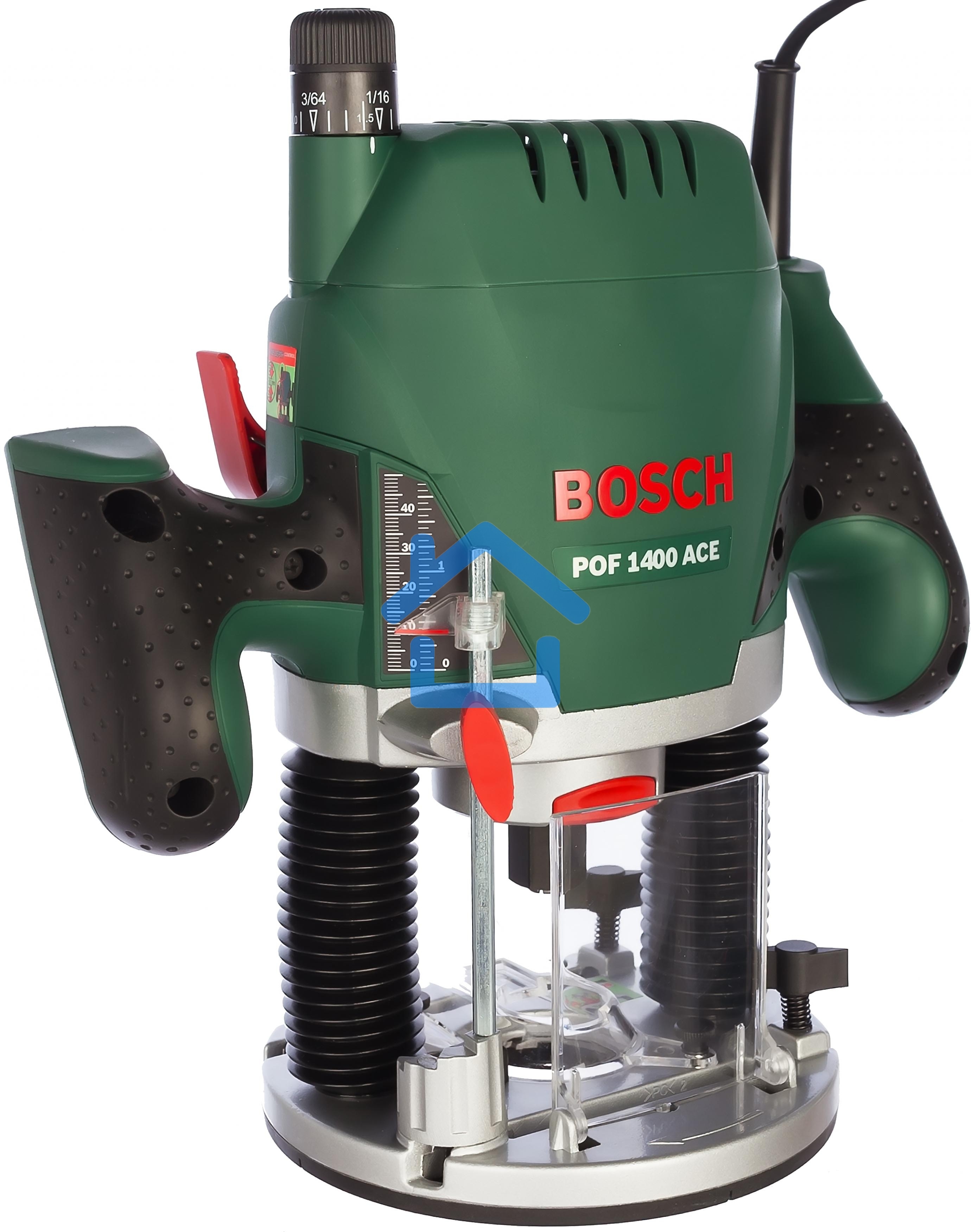 Фрезеры Bosch POF 1400 ACE 060326C820 Фрезерная машина 1400 Вт, 11000–28000 об/мин, 55мм, 3.5 кг