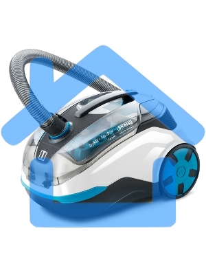 Пылесос Thomas DryBOX+AquaBOX Parkett белый/синий, 325/1700Вт, уборка сухая, пылесборник контейнер 2.6 л