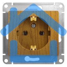 Механизм розетки 1-м СП Glossa 16А с заземл. дер. дуб SchE GSL000543 Механизм розетки 1-м СП Glossa 16А с заземл. дер. дуб SchE GSL000543