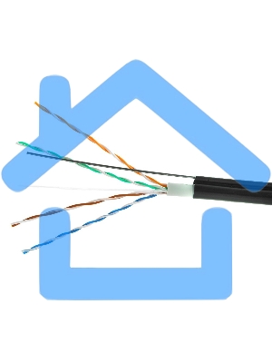 Кабель Cablexpert Россия UPC-5051E-4-CU-OUTR, UTP outdoor 4x2x0.51 на тросу, медный, кат.5e, однож., 305м, coil, черный