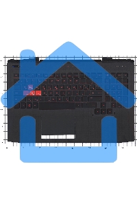 Клавиатура для ноутбука HP Omen 15-CE черная с подсветкой, Топкейс