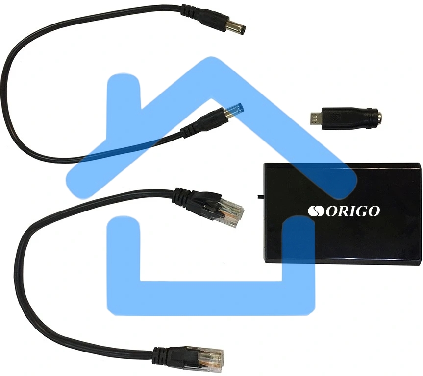 PoE-сплиттер ORIGO OPE301GS/A1A 802.3af/at, 1x1000Base-T PoE In, 1x1000Base-T, выход: 5/9/12В DC