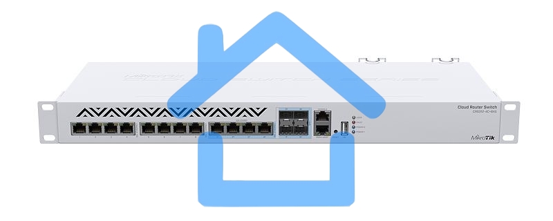 MikroTik CRS312-4C+8XG-RM Cloud Router Switch 8х 1G/2.5G/5G/10G RJ45, 4х 10G RJ45/SFP+ with RouterOS L5, 1U rackmount enclosure