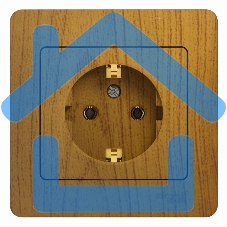 Розетка 1-м СП Glossa 16А с заземл. в сборе дер. дуб SchE GSL000542 Розетка 1-м СП Glossa 16А с заземл. в сборе дер. дуб SchE GSL000542