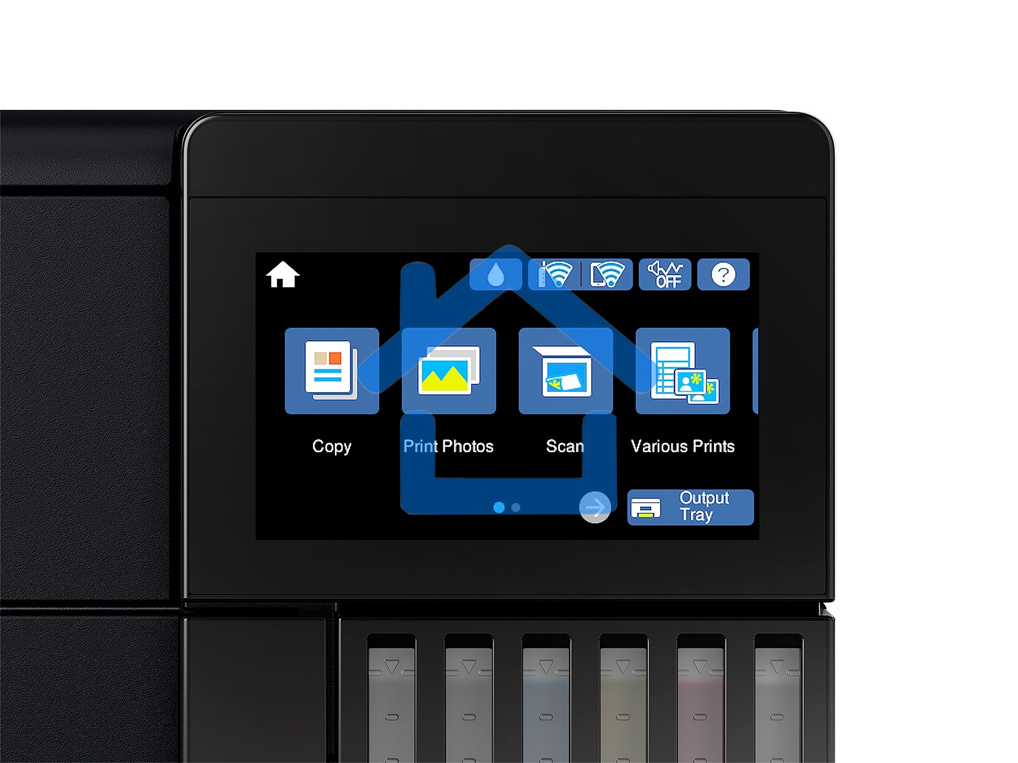 МФУ струйное Epson L8180 (C11CJ21403/C11CJ21402) A3 Duplex Net WiFi USB RJ-45 черный