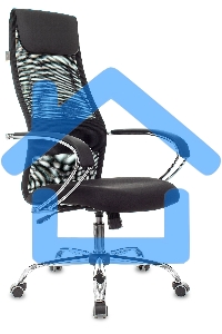 Кресло руководителя Бюрократ CH-607SL TW-01 Neo Black черный, сетка/ткань с подголов. на колес. металл хром