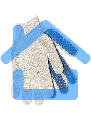 Перчатки трикотажные, ПВХ-покрытие 