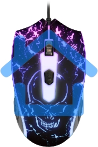 Мышь проводная Defender Overmatch GM-069 черный, 2400 dpi, USB, кнопки - 4