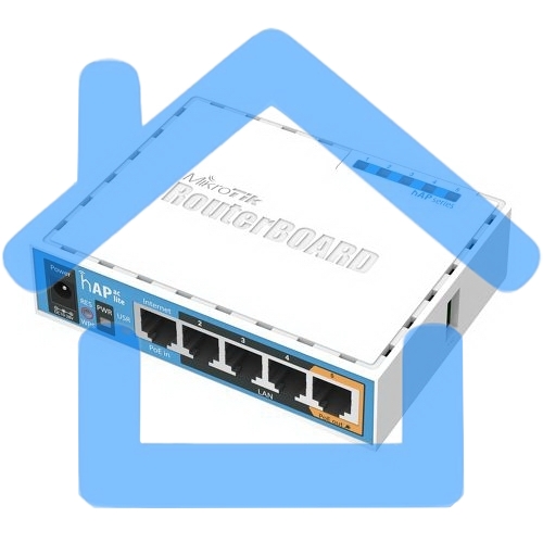 Роутер MikroTik RB952Ui-5ac2nD 2.4+5 ГГц, 802.11a/b/g/n/ac, MIMO 2x2, 5x Ethernet