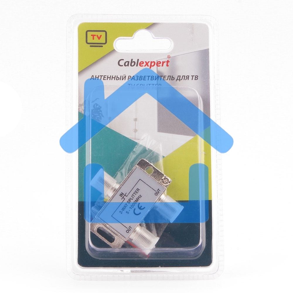 Разветвитель на 2 телевизора, Cablexpert AS-TV-02, 5-1000MHZ
