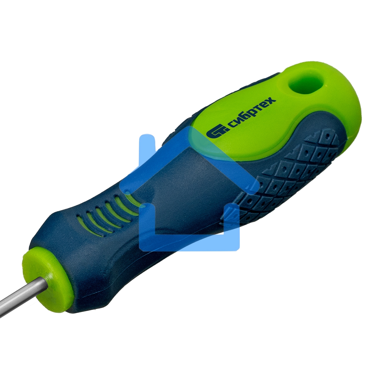 Отвертка, SL3,0 х 100 мм, CrV, 2-х компонентная рукоятка Сибртех