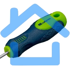 Отвертка, SL3,0 х 100 мм, CrV, 2-х компонентная рукоятка Сибртех