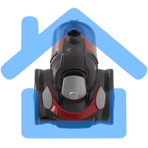 Пылесос Blackton Bt VC1403C черный/красный, 350/1400 Вт, уборка сухая, пылесборник контейнер, 2 л