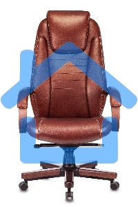 Кресло руководителя Бюрократ T-9923WALNUT светло-коричневый Leather Eichel, кожа, крестовина металл/дерево