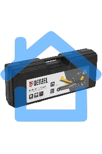 Домкрат гидравлический подкатной с фиксатором Denzel 2,5 т,85-385 мм, в пласт. кейсе