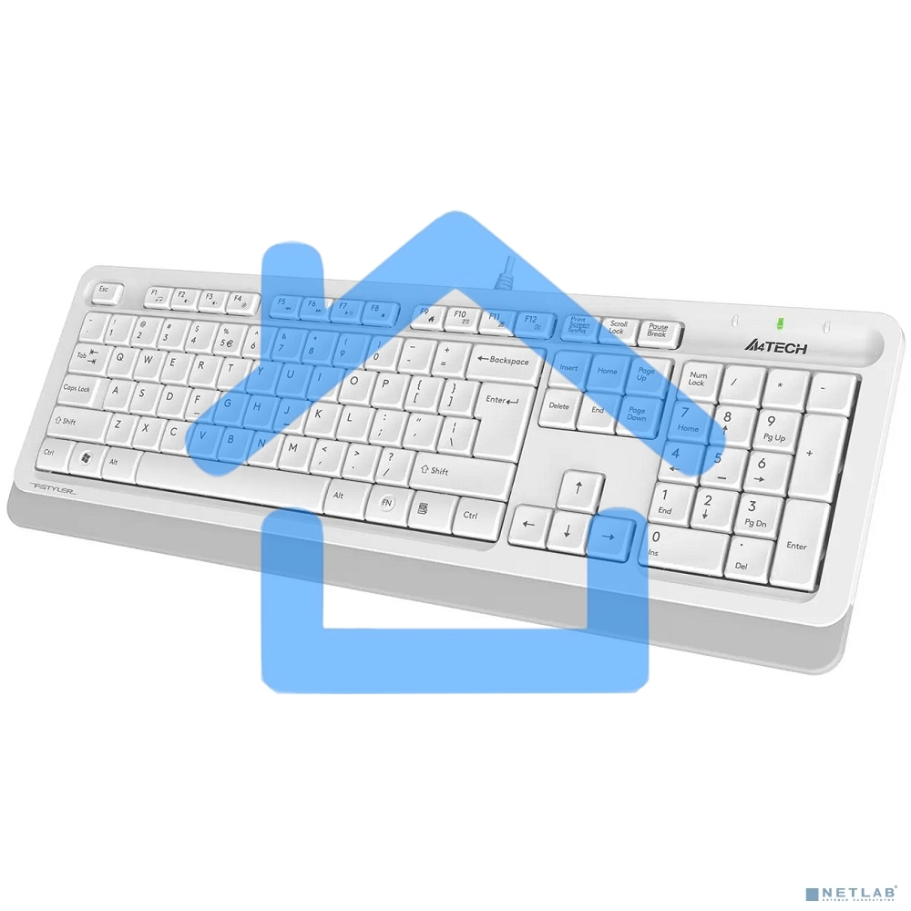 Клавиатура A4Tech Fstyler FK10 проводная, USB, белый/серый
