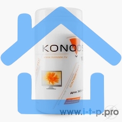 Чистящие средства Konoos KBF-100 Салфетки для ЖК-экранов в банке, 100 шт.
