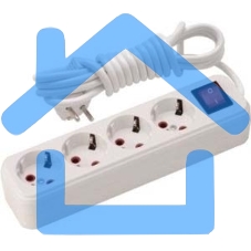 Удлинитель LEZARD 720-0403-402с/з 4входа 3м с выключателем серии LILA