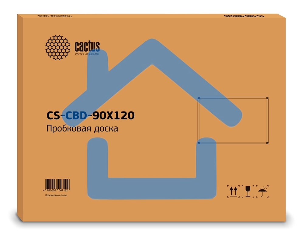 Демонстрационная доска Cactus CS-CBD-90X120 пробковая 90x120см, алюминиевая рама
