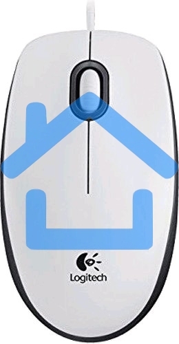 Мышь проводная Logitech M100 белый, 1000 dpi, USB, кнопки - 3