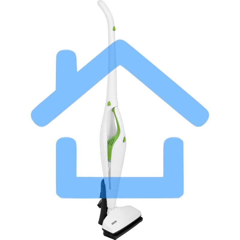 Пылесос вертикальный Mystery MVC-1118 белый/зеленый, питание от аккумулятора, 300 Вт, уборка сухая, пылесборник 0.5 л, работа от АКБ max 30 мин