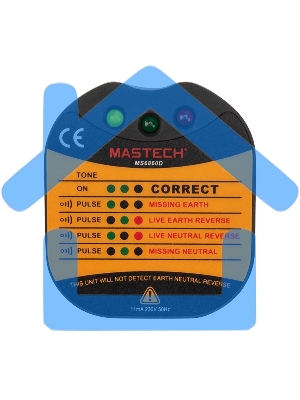Тестер розеток MS6860D MASTECH