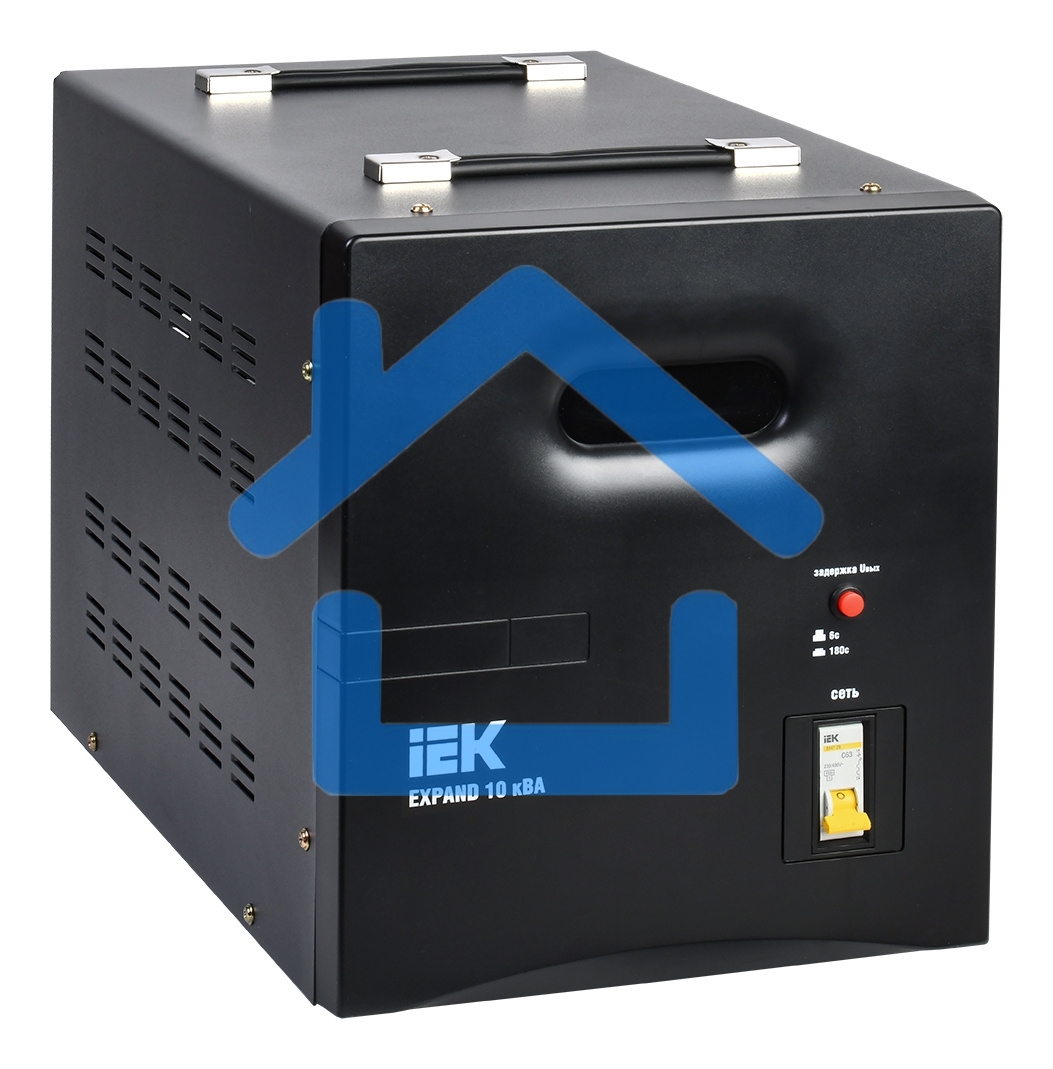 Стабилизатор напряжения IEK Expand 10кВА однофазный черный (IVS21-1-010-11)