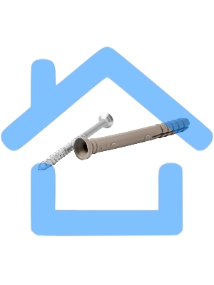 Дюбель-гвоздь потайной бортик, полипропилен 6х60 пакет (100 шт/уп) KRANZ 