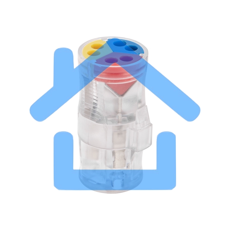 Экспресс-клемма СМК 2273-2x3R проходная разъемная 3 полюса 3х2-проводная 0,5-2,5мм² (50 шт/уп) Rexant