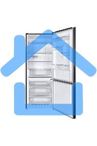 Холодильник Maunfeld MFF1857NFSB черный мат. инвертер двухкамерный 336/117л морозилка снизу