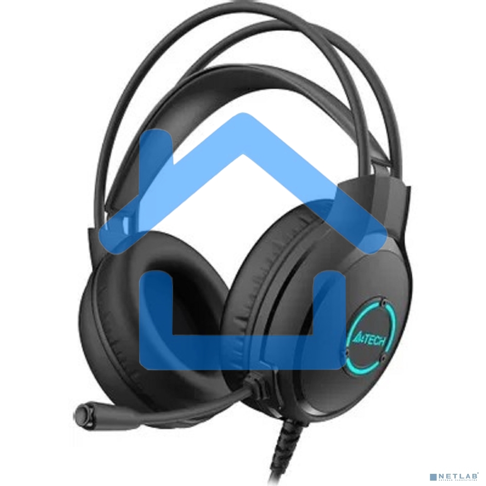 Наушники с микрофоном A4Tech Fstyler FH300U черный 2м накладные USB оголовье