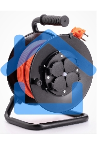 Удлинитель силовой Starwind ST-PSR4.30/FRG-20 4x3.0кв.мм 4розет. 30м 20A катушка темно-серый